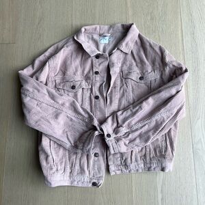 Princess Polly Denim Jacket Pink Corduroy